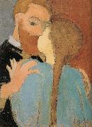 Edouard Vuillard Kiss oil on canvas